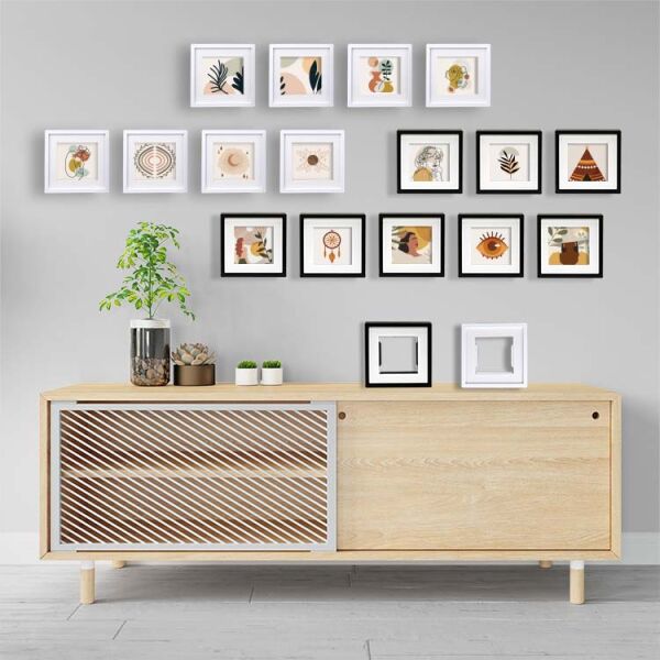 Sök Tak Paspartulu Çerçeve Siyah 3'lü 14x14 cm