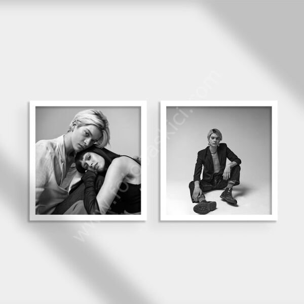 Sök Tak Kare Çerçeve Beyaz 2'li 32x32 cm