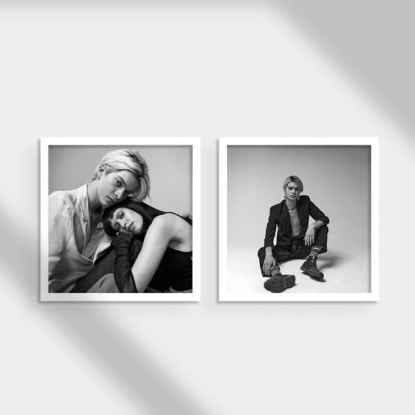 Sök Tak Kare Çerçeve Beyaz 2'li 32x32 cm