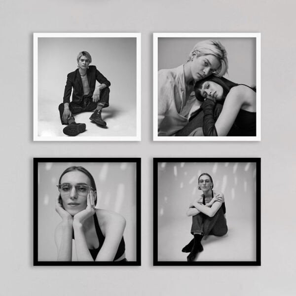 Sök Tak Kare Çerçeve Beyaz 2'li 32x32 cm