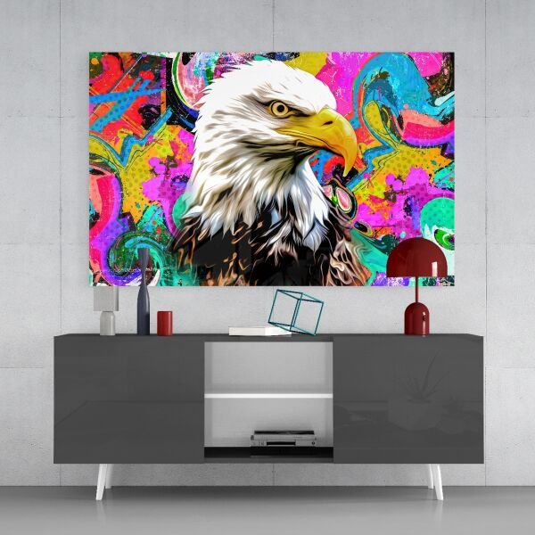 Kartal Bakış Cam Tablo