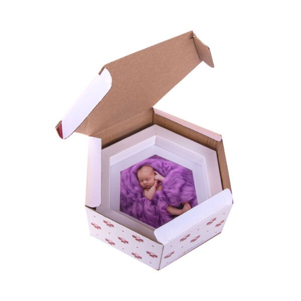 Sök Tak Altıgen Çerçeve Beyaz 3'lü 14x14 cm