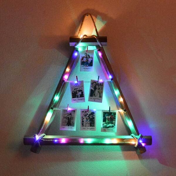 Led Işıklı Üçgen Fotoğraf Çerçevesi 50x50 cm