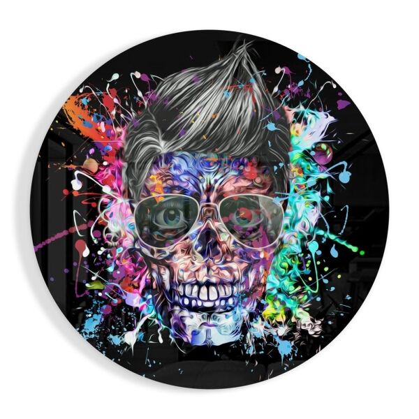 Renkli Kuru Kafa Cam Tablo