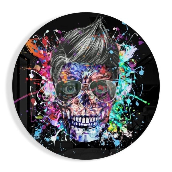 Renkli Kuru Kafa Cam Tablo