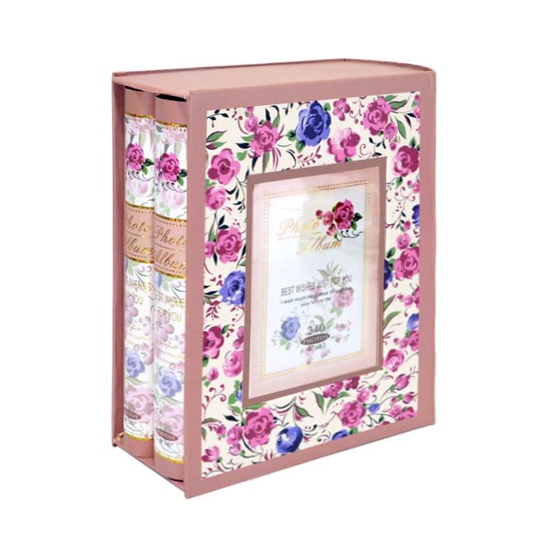 Pembe İkili Fotoğraf Albümü 240'lık 10x15 (Kutulu)