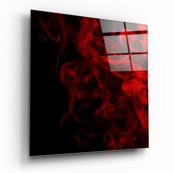 Kırmızı Duman Cam Tablo
