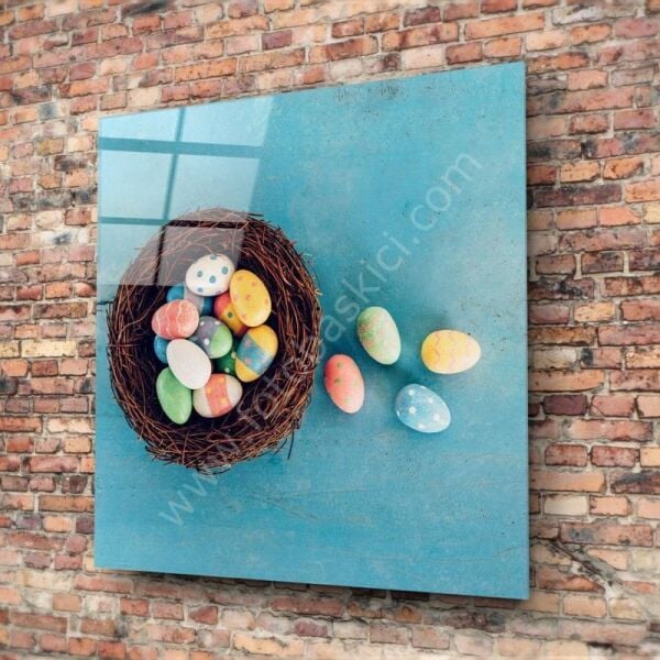 Paskalya Yumurtaları Cam Tablo