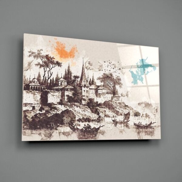 Kavak Sarayı İlüstrasyon Cam Tablo