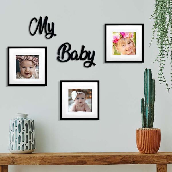 ''My Baby'' Yapışkanlı Sök Tak Duvar Yazısı