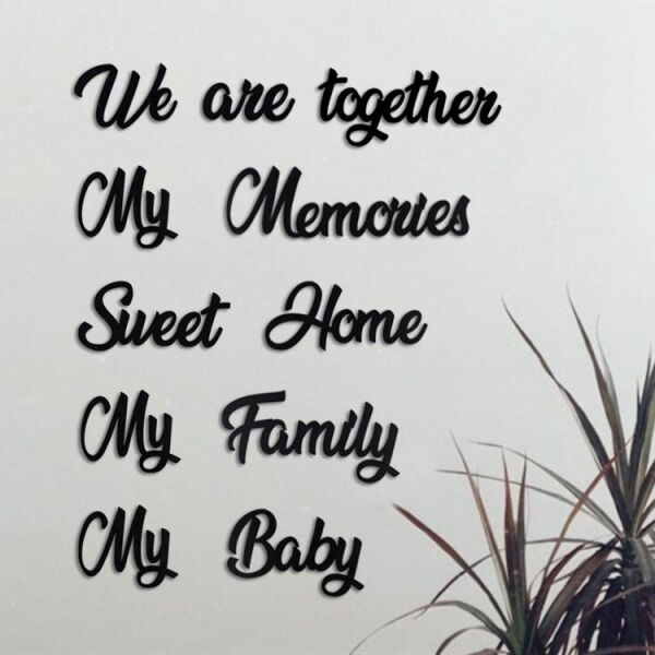 ''My Baby'' Yapışkanlı Sök Tak Duvar Yazısı