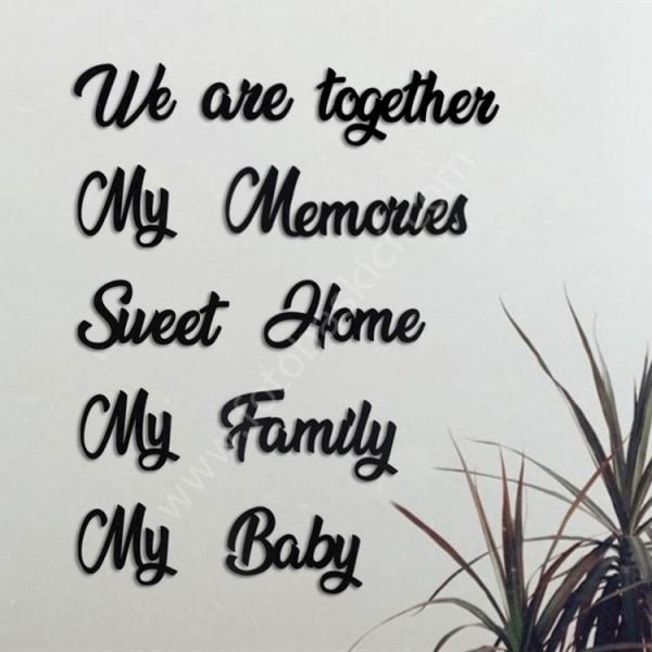 ''My Family'' Yapışkanlı Sök Tak Duvar Yazısı