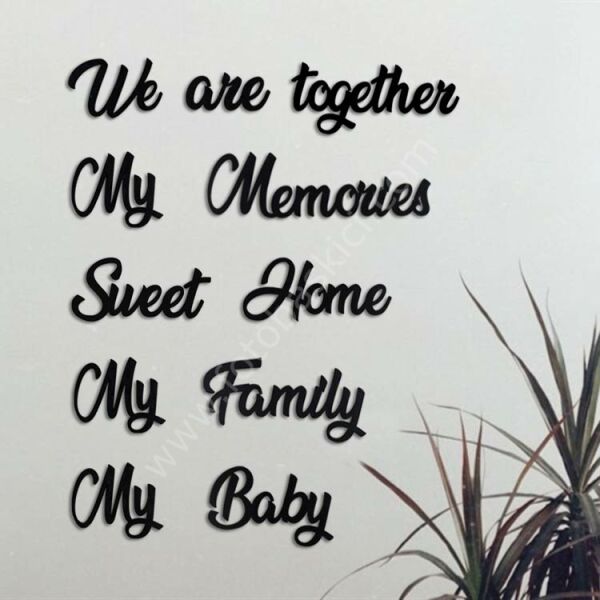 ''We Are Together'' Yapışkanlı Sök Tak Duvar Yazısı
