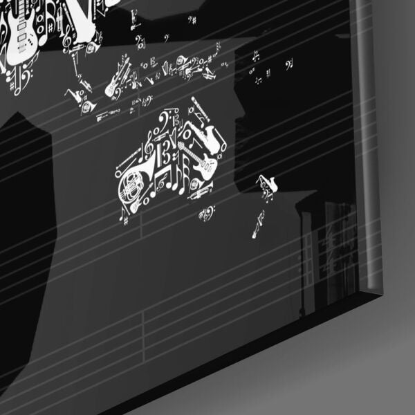 Müziğin Dünyası Cam Tablo