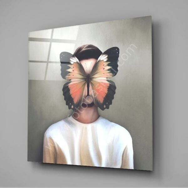 Kelebek Düşler Cam Tablo