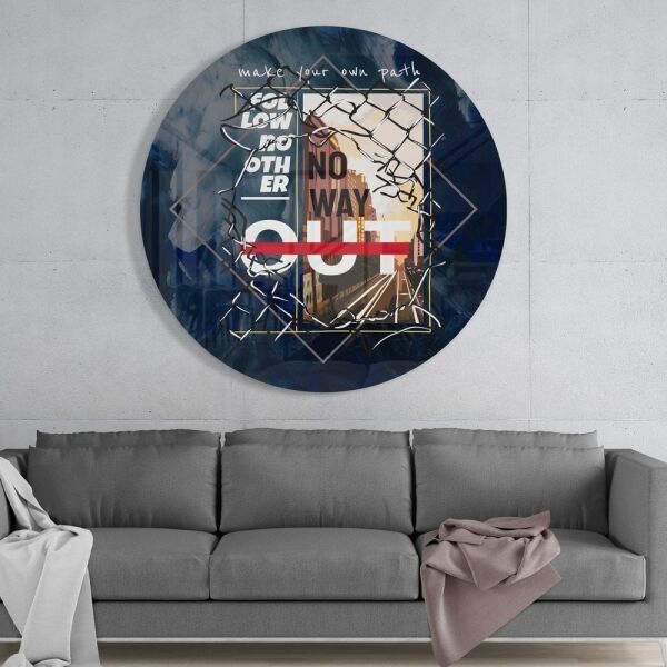 Kendi Yolunu Çiz Cam Tablo