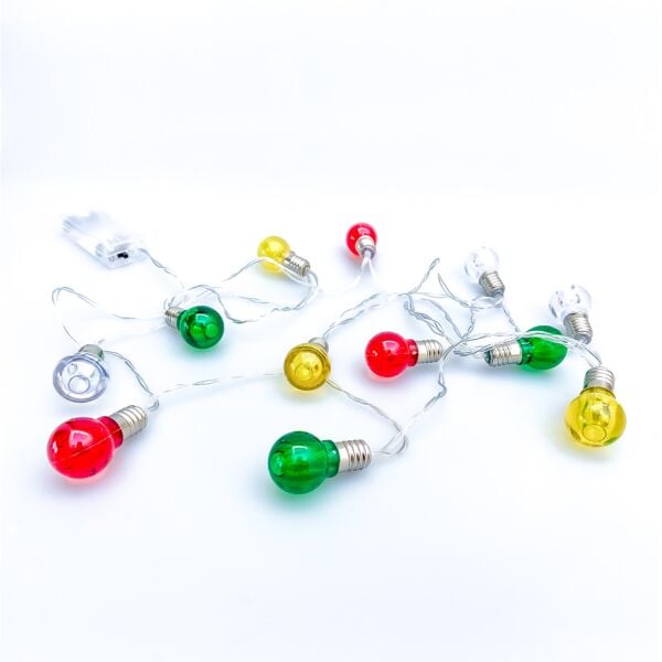 12 Ampullü Çok Renkli Işık Zinciri 250 cm