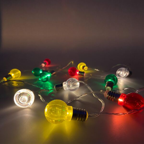 12 Ampullü Çok Renkli Işık Zinciri 250 cm