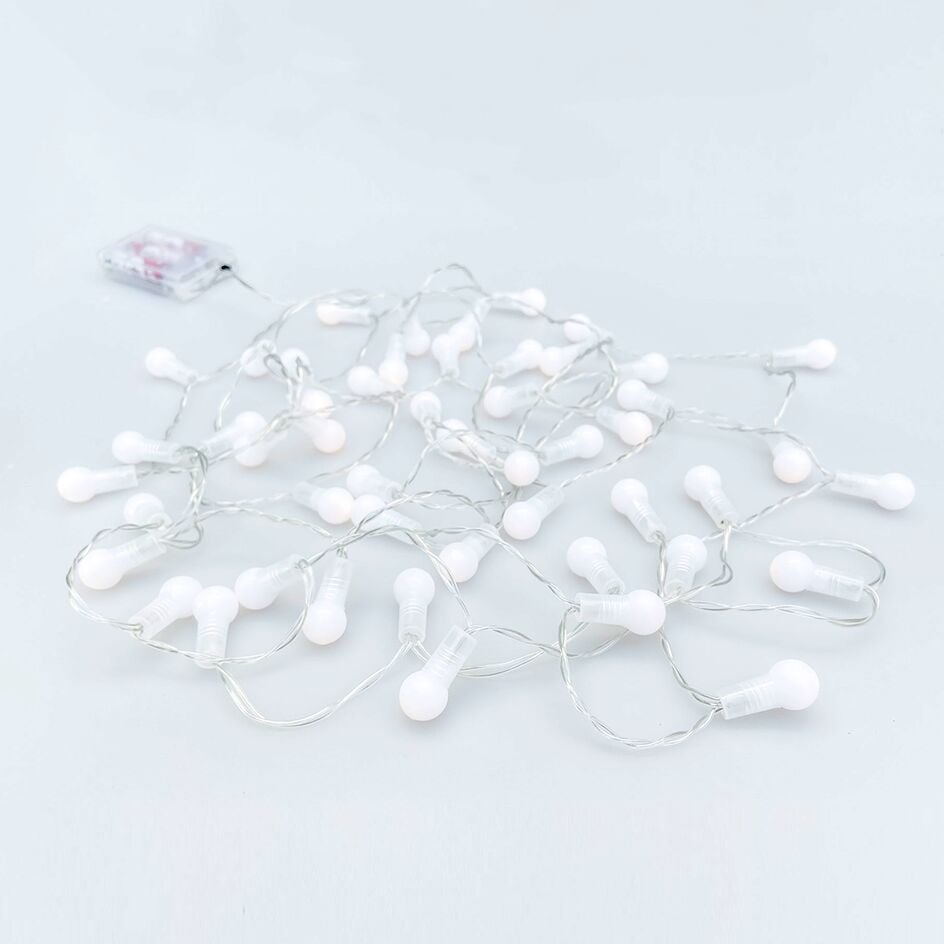 50 Mini Top Ampullü Pilli Led Işık (Günışığı Sarısı)