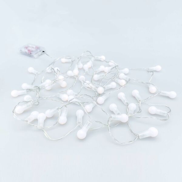 50 Mini Top Ampullü Pilli Led Işık (Günışığı Sarısı)