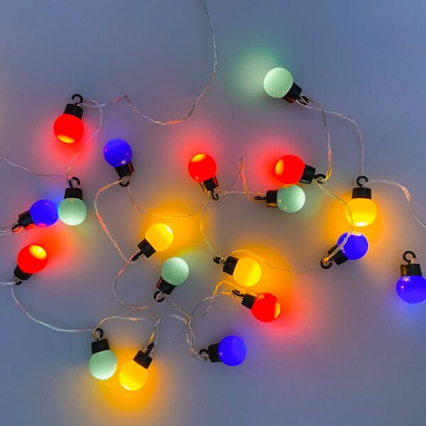 20 Ampullü Askılı Berry Light Çok Renkli Led Işık Zinciri 300 cm