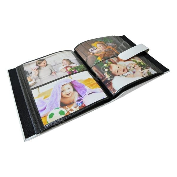 Deri Fotoğraf Albümü Siyah 200’lük 10x15