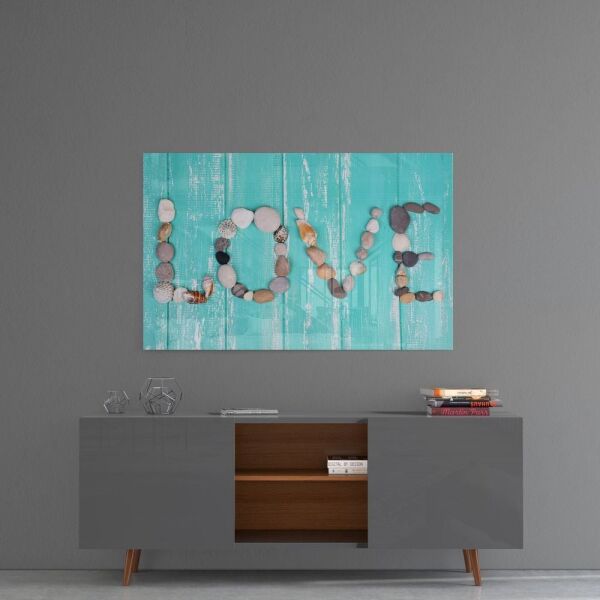 Love (Aşk) Cam Tablo