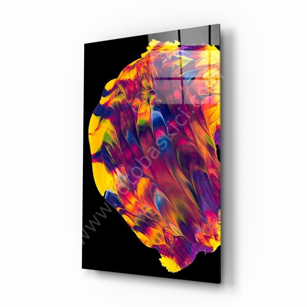 Renklerin Dansı Cam Tablo