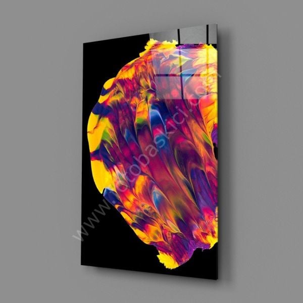 Renklerin Dansı Cam Tablo