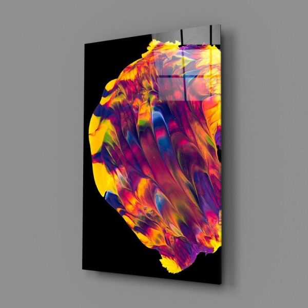 Renklerin Dansı Cam Tablo