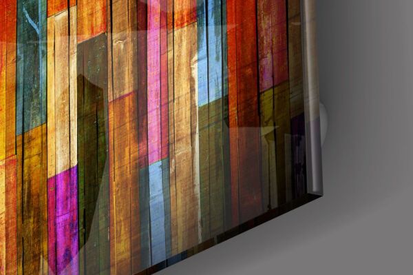 Boyalı Ahşap Cam Tablo