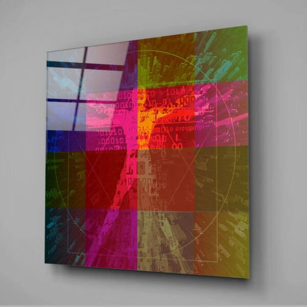 Da Vinci'nin Çizgileri Cam Tablo