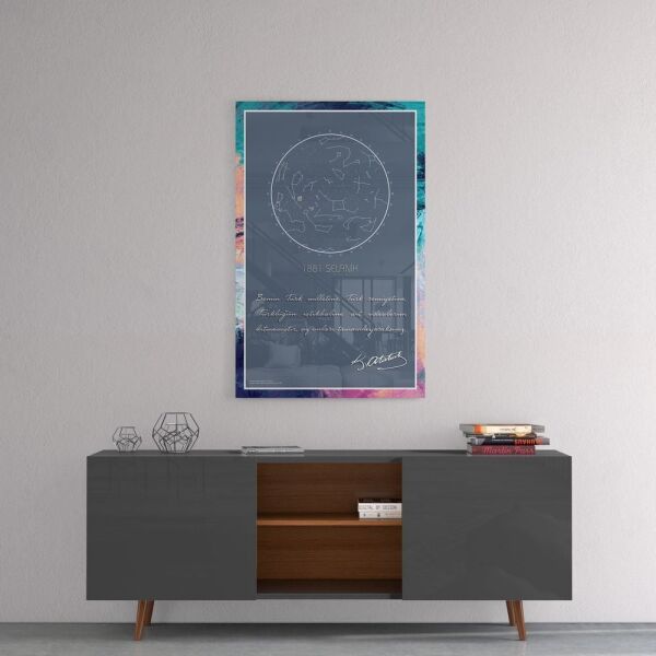 Gök Atlası Atatürk Cam Tablo