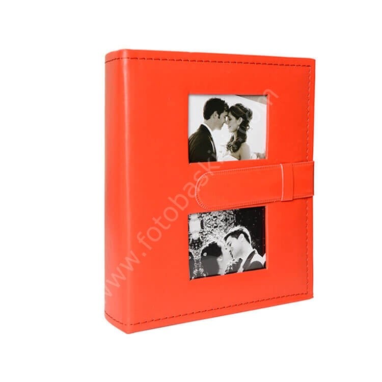 Deri Fotoğraf Albümü Kırmızı 100’lük 15x21