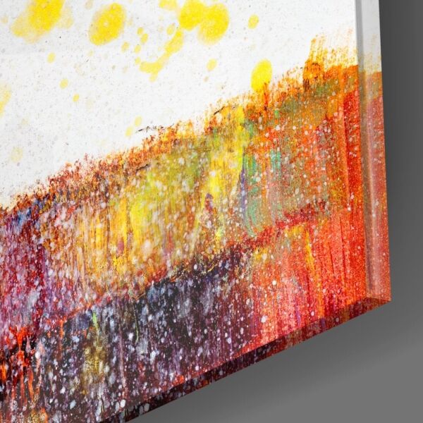 Rengarenk Ağaç Cam Tablo