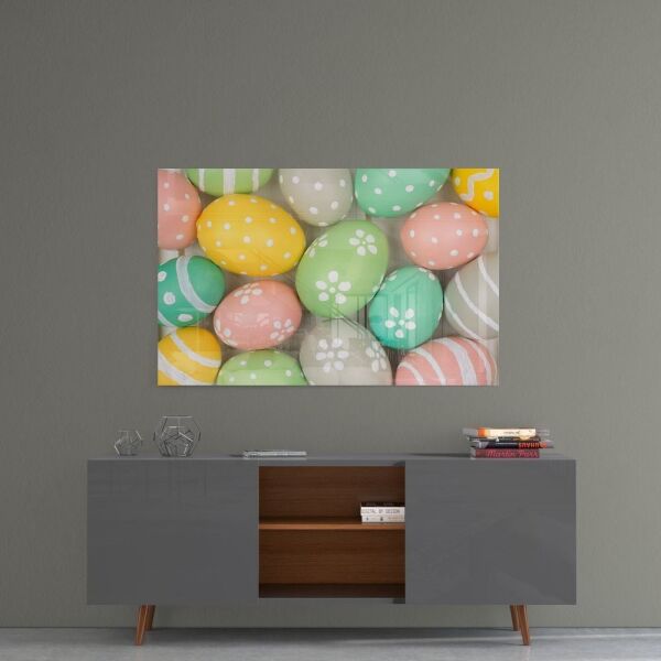 Paskalya Yumurtaları Cam Tablo