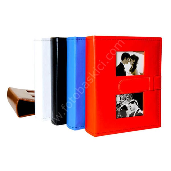 Deri Fotoğraf Albümü Mavi 100’lük 13x18