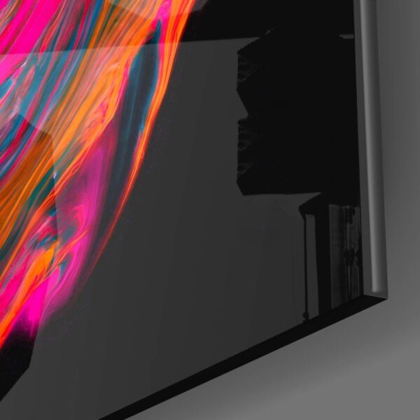 Renkli Kanatlanış Cam Tablo