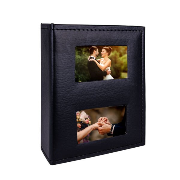 Deri Fotoğraf Albümü Siyah 100’lük 13x18