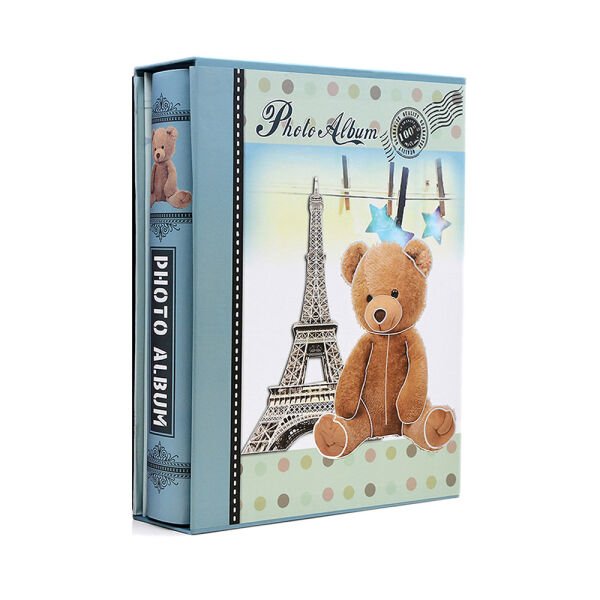 Ayıcık Figürlü Fotoğraf Albümü Mavi 200'lük 10x15