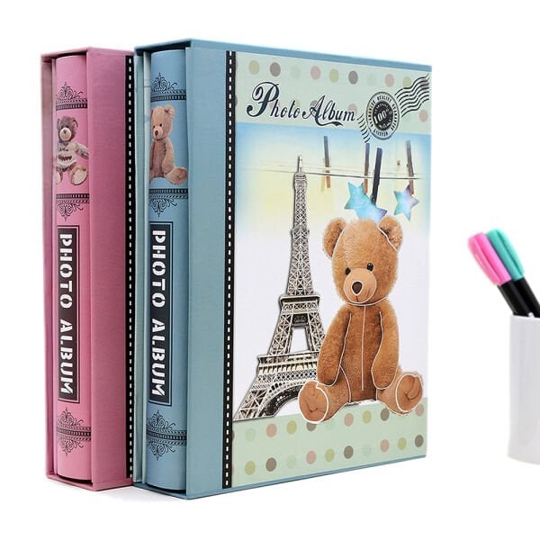 Ayıcık Figürlü Fotoğraf Albümü Pembe 200'lük 10x15