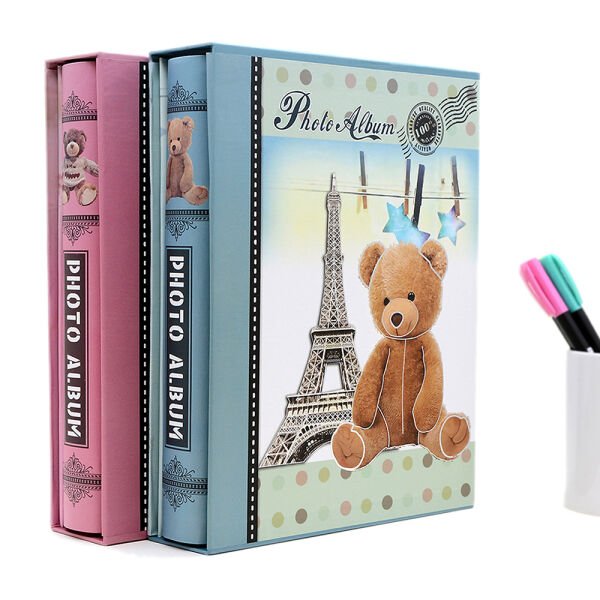 Ayıcık Figürlü Fotoğraf Albümü Pembe 200'lük 10x15