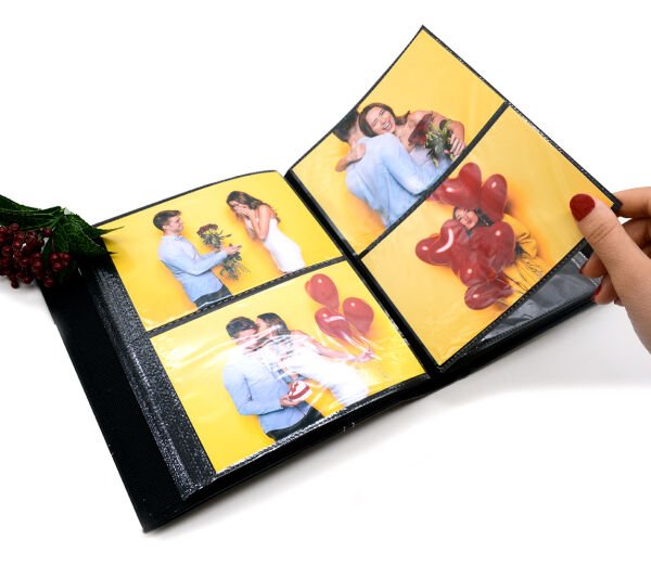 Pencereli Deri Fotoğraf Albümü Siyah 200'lük 10x15