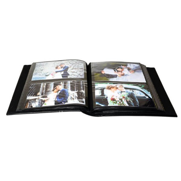 Pencereli Deri Fotoğraf Albümü Siyah 200'lük 10x15