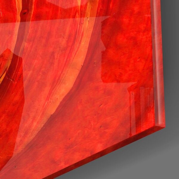 Kırmızının Döngüsü Cam Tablo