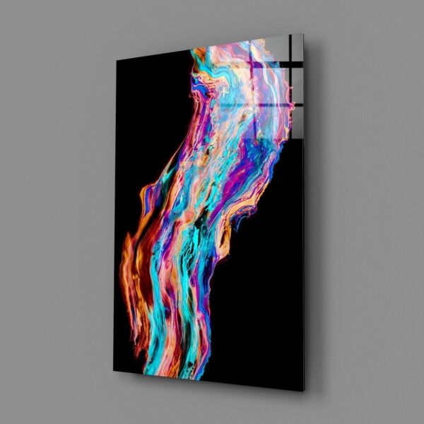 Renkli Akış Cam Tablo