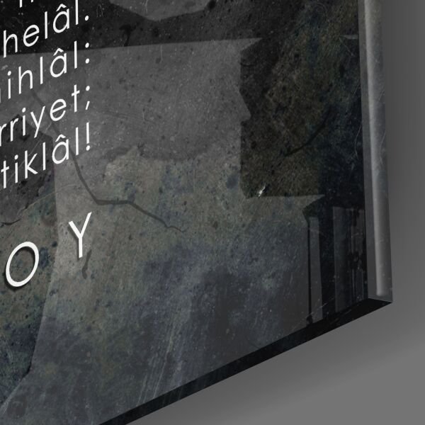 İstiklal Marşı Cam Tablo