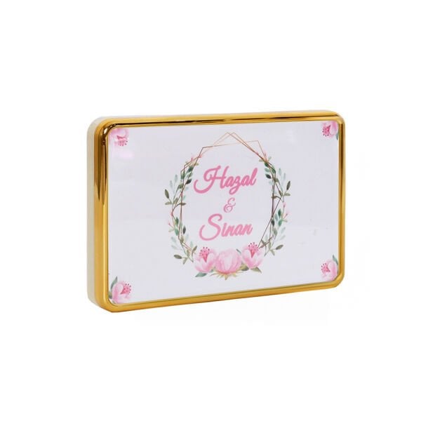 Makyaj Aynalı Cep Albümü Altın 8x13 cm