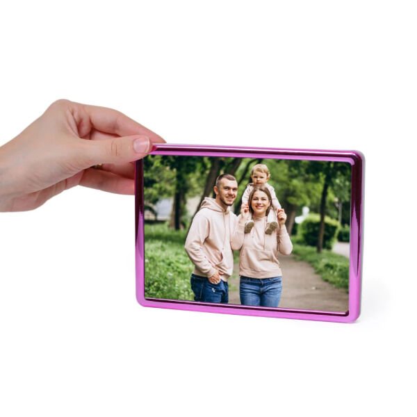 Makyaj Aynalı Cep Albümü Pembe 13x18 cm