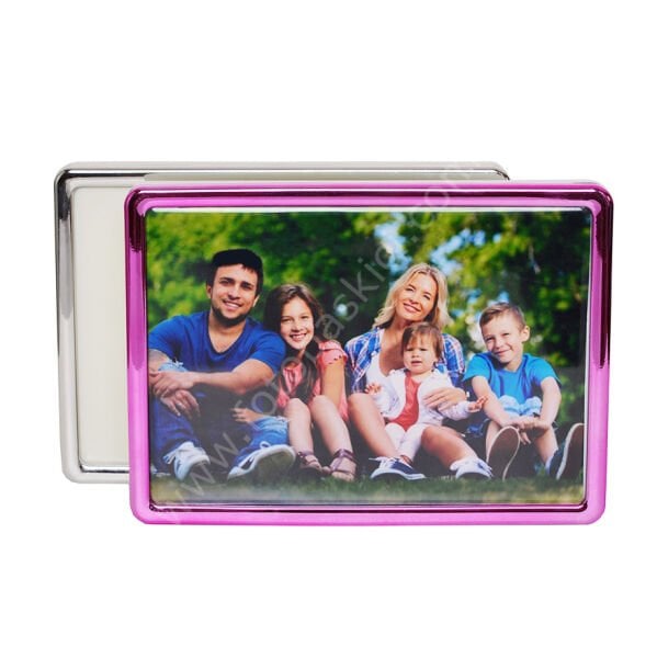 Makyaj Aynalı Cep Albümü Pembe 13x18 cm